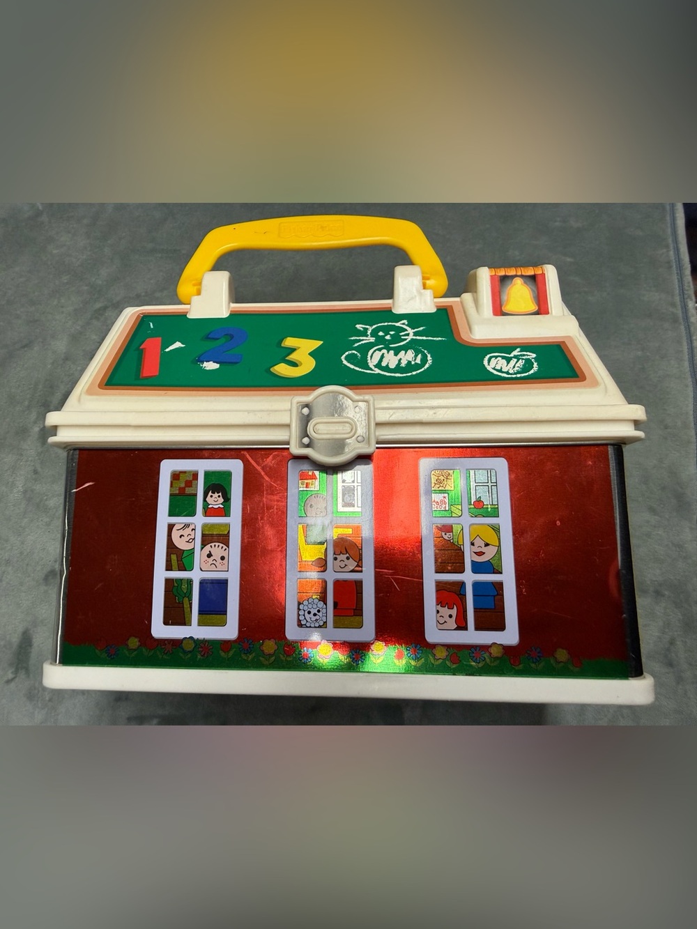 2008 Fisher Price Lunch Box Little People On The Go School Carrying Case